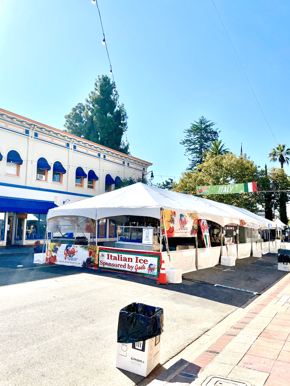 italian ice booth at the Orange International Street Fair in Orange, California